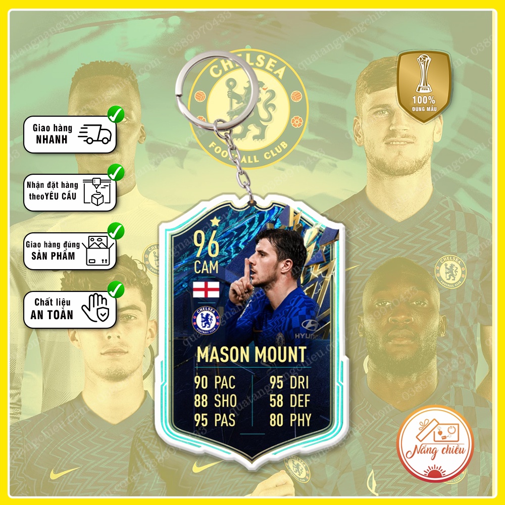 Móc khóa thẻ cầu thủ bóng đá - Thiết Kế với mọi cầu thủ ☘️Quà Tặng Nắng Chiều☘️