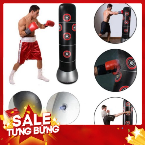 [FREE SHIP] Bao Trụ Đấm Bốc Tự Cân Bằng – PURE BOXING - 160cm – Đường Kính 48cm - Tặng Kèm Bơm Hơi