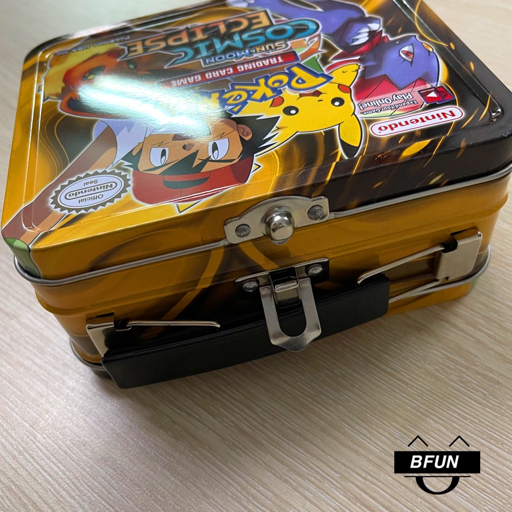 Bài Pokemon Hộp Sắt PK101 - 41 Thẻ Bài Giấy Cao Cấp, Tặng Kèm 3 Gói Thẻ Bài Đặc Biệt - Đồ Chơi Trẻ Em BFUN