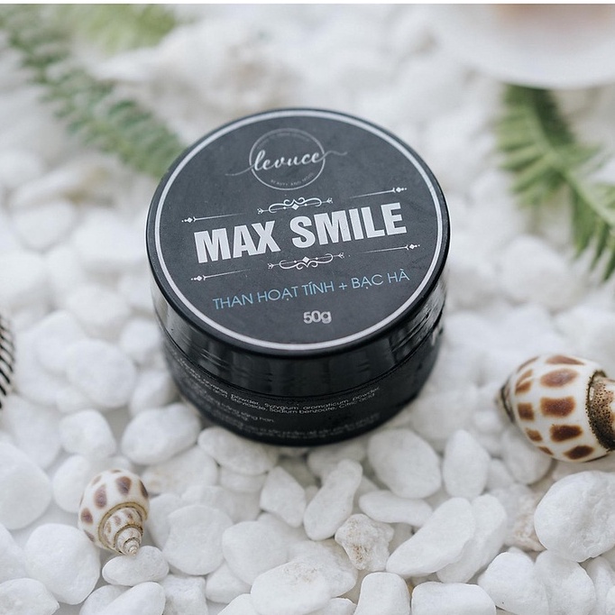 Bột Than Tre Hoạt Tính Làm Trắng Răng MAX SMILE - Bột Đánh Răng, Tẩy Trắng Răng, Cao Răng, Răng Ố Vàng Ngay Tại Nhà