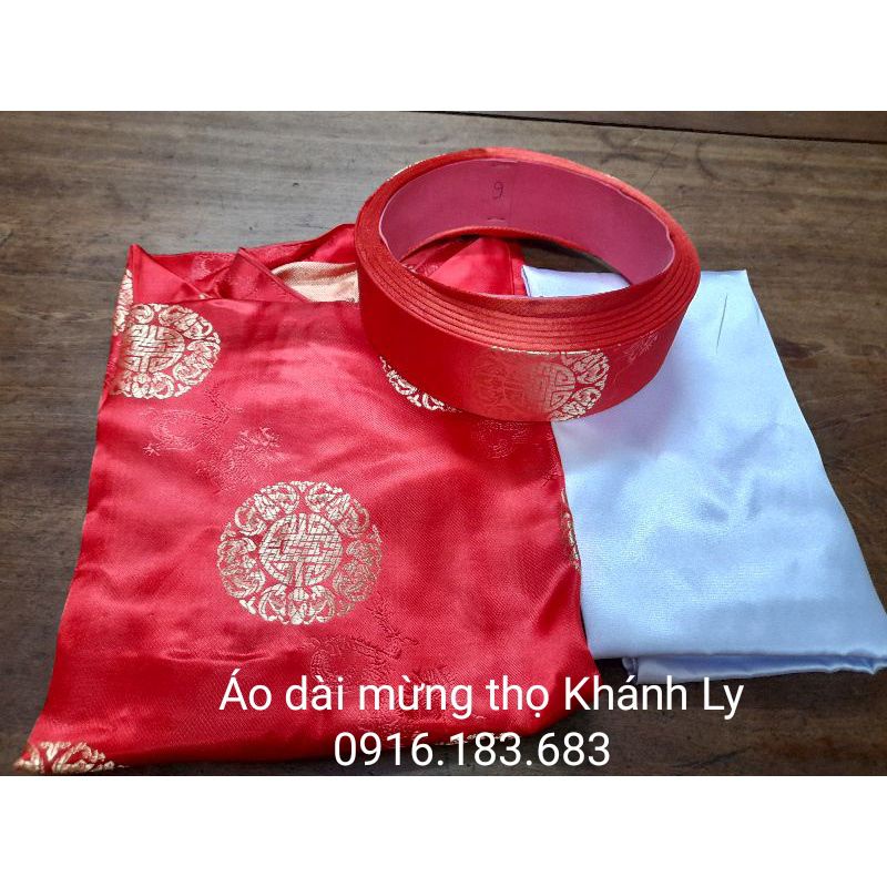 Áo Dài Mừng Thọ+ Quần+ Mấn mừng thọ Khánh Ly