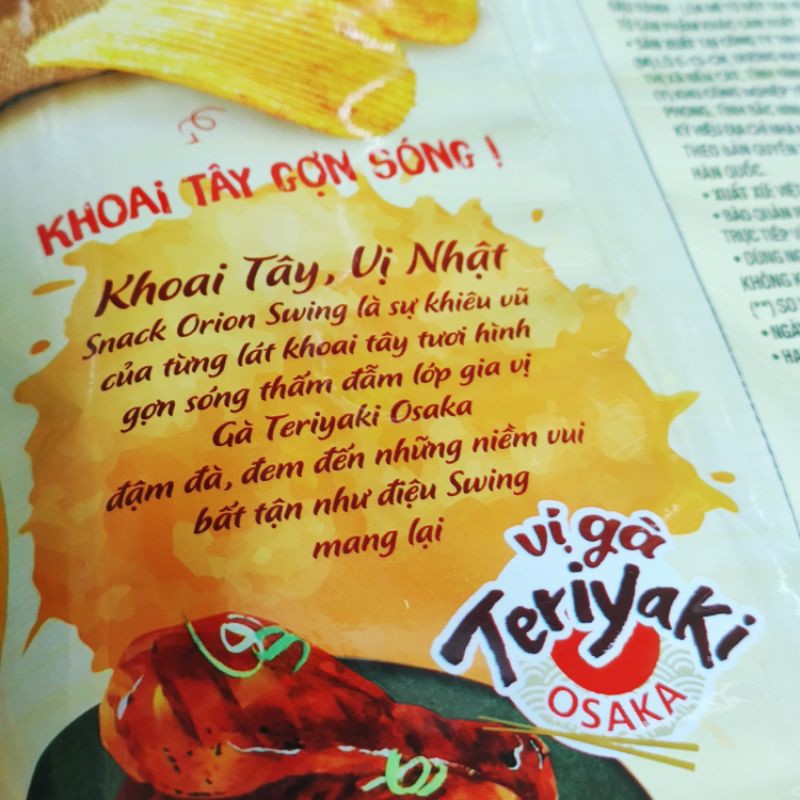 Bánh Snack Khoai tây Ostar & Swing (Gói +30%) 60g .