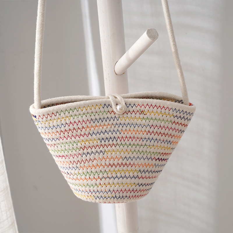 Túi Xách Đeo Vai / Đeo Vai / Đeo Chéo Bằng Rơm cotton Đan Đựng Điện Thoại Cho Nữ