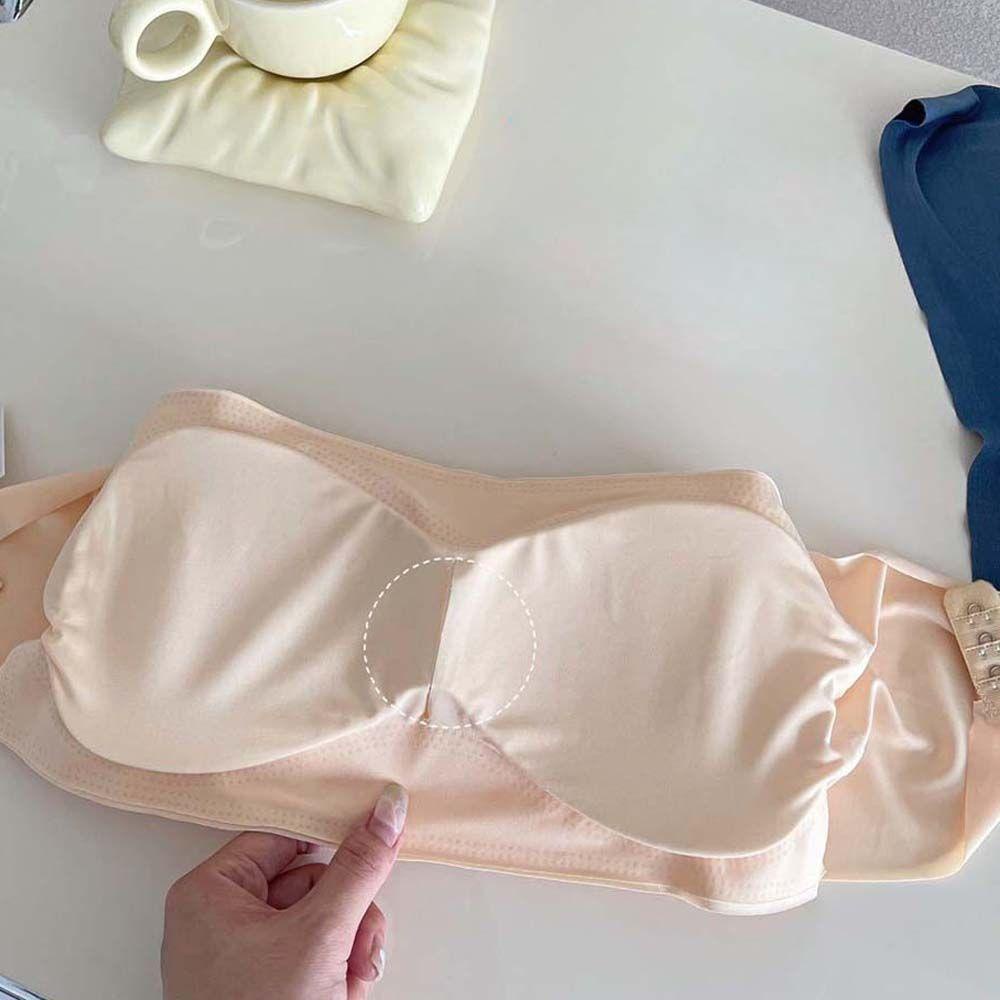 Áo Lót Dạng Ống Bằng Lụa Lạnh Màu Sắc Trơn Quyến Rũ Cho Nữ