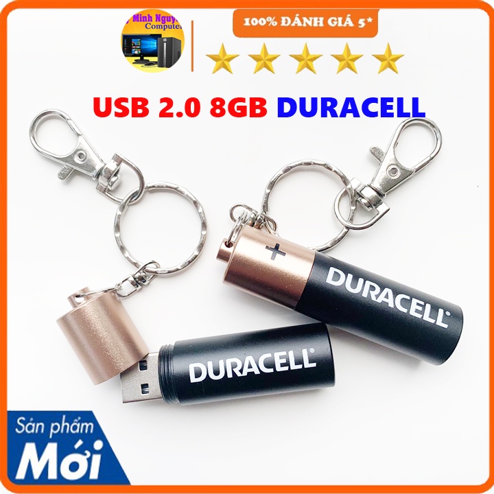 Usb 2.0 8gb Duracell có móc khoá hình cục pin thời trang