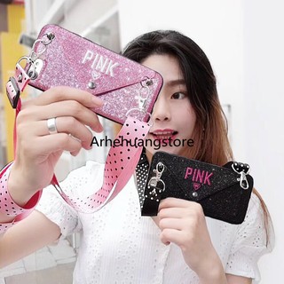 Ốp điện thoại kiêm ví đựng thẻ kèm dây đeo thanh lịch cho iPhone 6/6S/6+/6S+/7/7+/8/8+