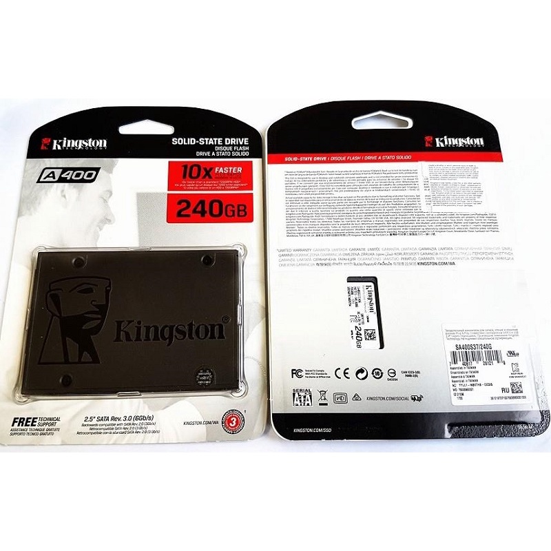 [Mã 255ELSALE giảm 7% đơn 300K] Ổ cứng SSD Kingston A400 2.5" SATA 3 240GB SA400S37/240G ( Bảo hành 36 tháng) | BigBuy360 - bigbuy360.vn