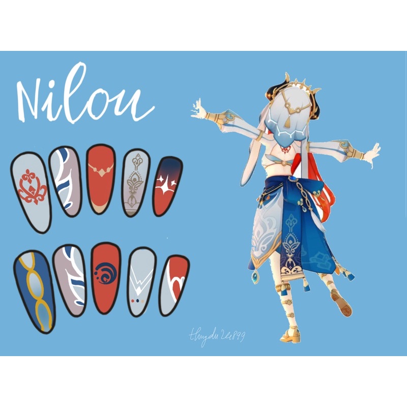 Nail box Genshin Nilou