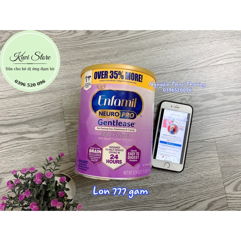 Sữa Enfamil Gentlease thuỷ phân 1 phần cho bé dị ứng đạm bò nhẹ và bất