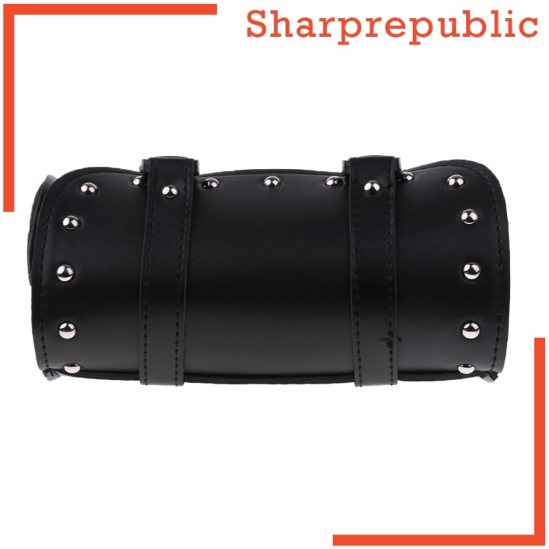 [SHARPREPUBLIC] Motorcycle Saddlebag PU Leather Round Barrel Roll Tool Bag for Harley | BigBuy360 - bigbuy360.vn