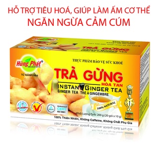 Trà gừng hòa tan 200gthương hiệu hùng phát - giúp làm ấm cơ thể - ảnh sản phẩm 1