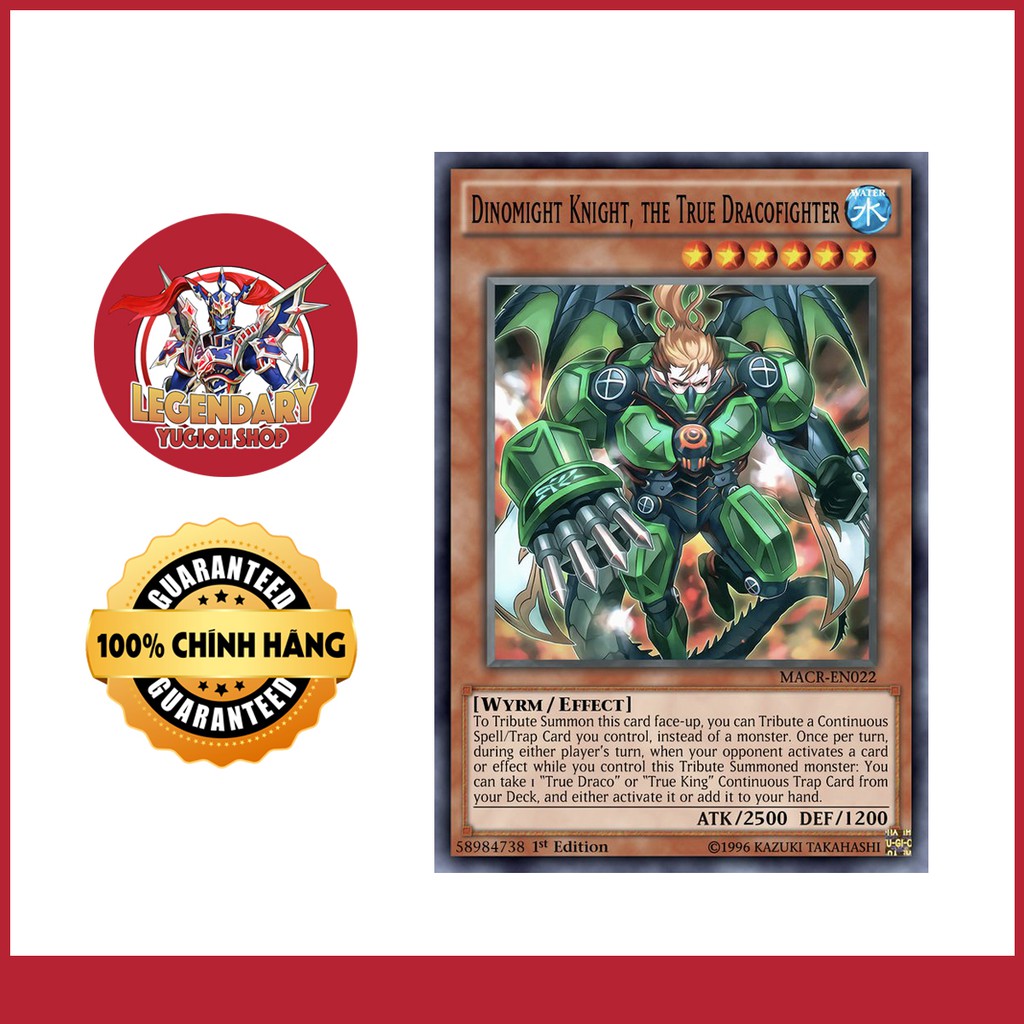 [EN-JP][Thẻ Bài Yugioh Chính Hãng] Dinomight Knight, the True Dracofighter