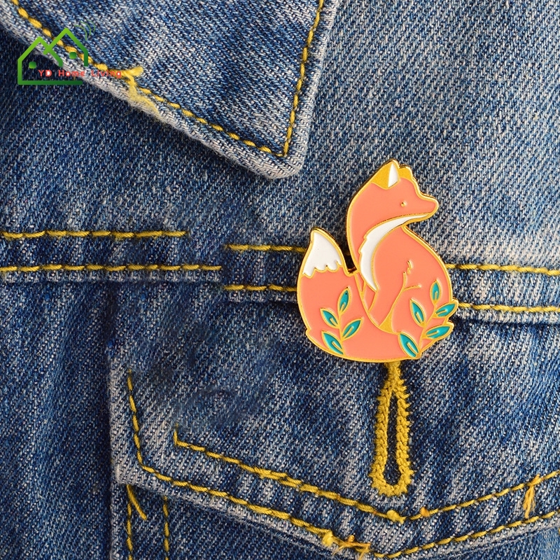 Ghim Cài Áo Hình Cáo Hoạt Hình Dễ Thương