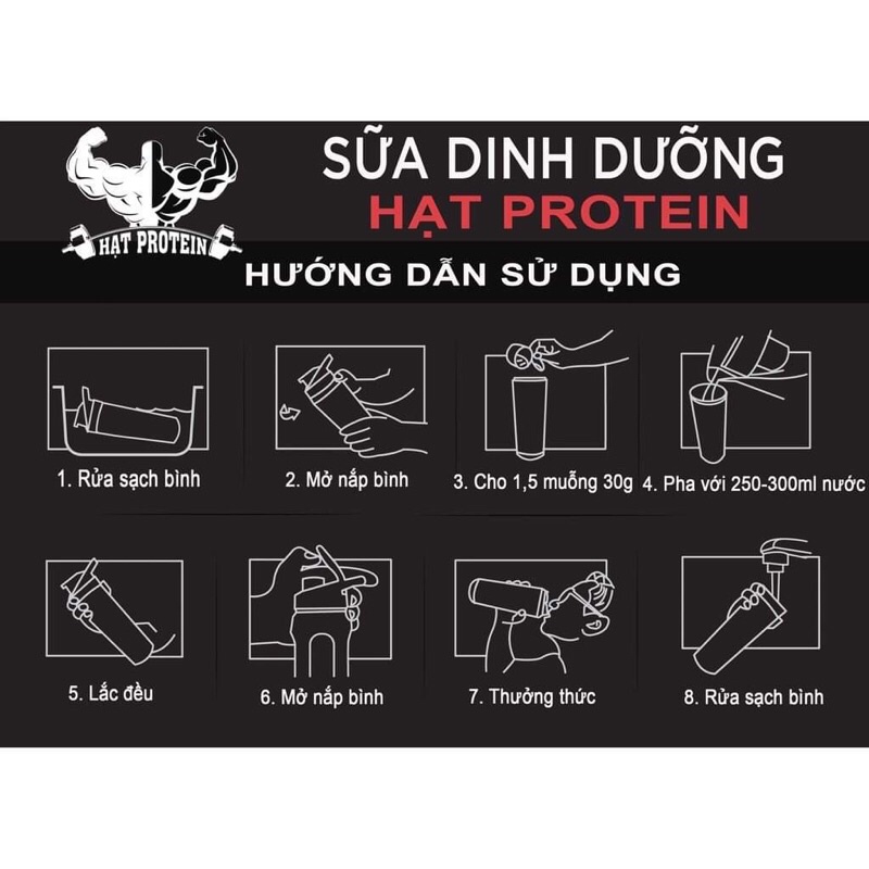 Sữa dinh dưỡng hạt protein 500 gram ( mua 2 tặng bình lắc)