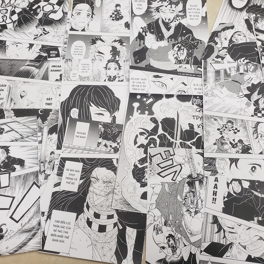 Manga Wall - Combo 50 tấm tranh dán tường phong cách manga đen trắng