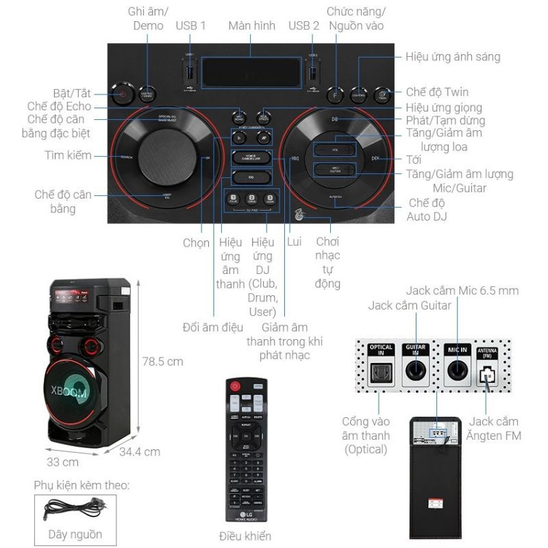Loa kéo karaoke LG XBOM RN7 chính hãng, bao giá sập sàn