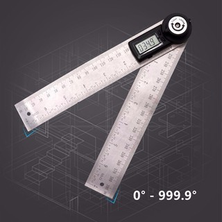 Thước đo góc điện tử dài 200mm bằng thép không gỉ, Thước đo độ chuẩn xác