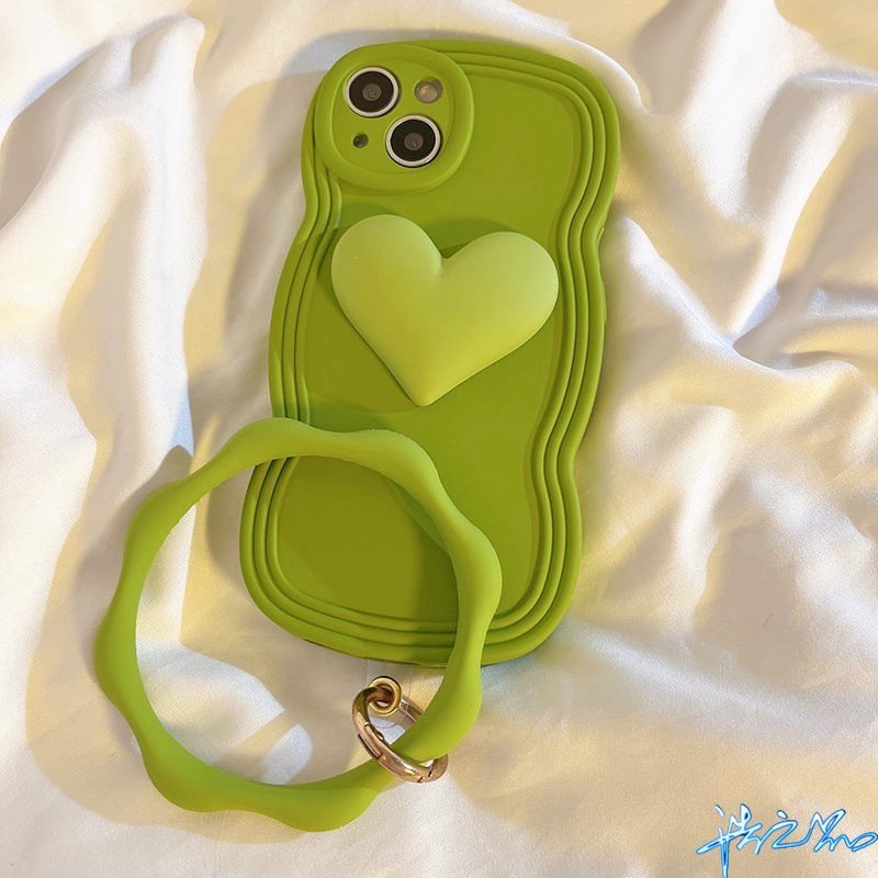 Ốp Điện Thoại Màu Xanh Lá 3D Cho Vivo Y11 Y15 Case Y12 Y17 U10 Y33S Y21T Y33T Y21 V9 Y85 V20 Pro S1 Y19 Y20 Y20i Y12S Y12A Y20S