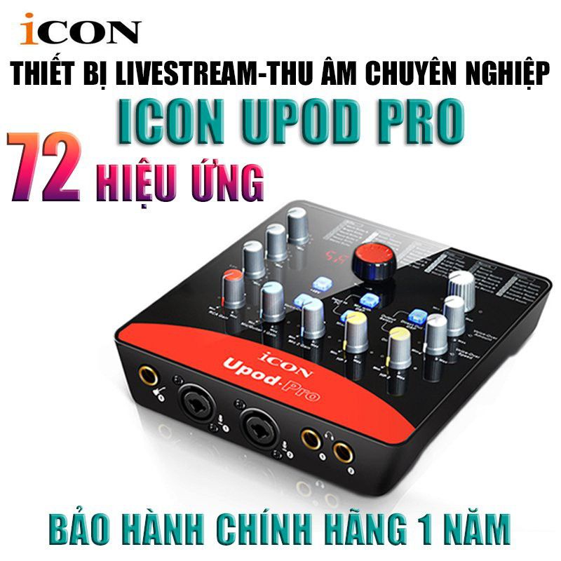 SOUND CARD THU ÂM - LIVESTREAM - KARAOKE ICON UPOD PRO