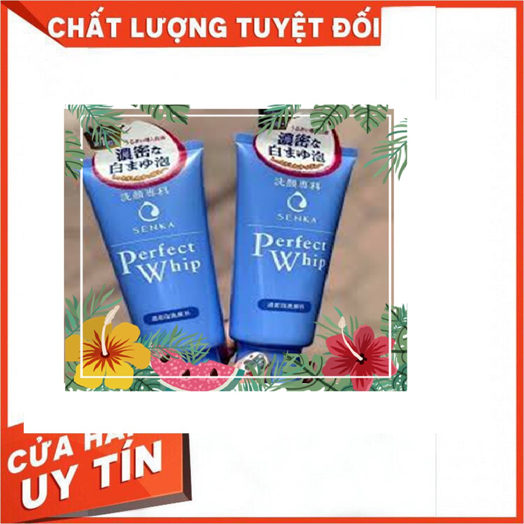 Sữa rửa mặt Senka Perfect Whip 120g xanh