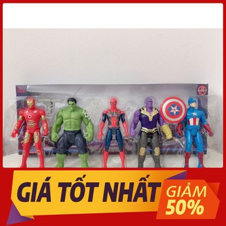 Đồ Chơi Mô Hình Siêu Nhân Cao Cấp Gồm 5 Nhân Vật Bé Yêu Thích, Cao 20cm, Có Đèn Led Hàng Đẹp