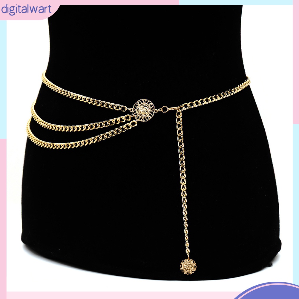 Thắt Lưng Dây Xích Nhiều Lớp Thời Trang Cho Nữ