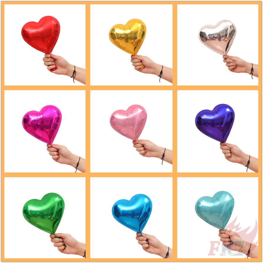 Bong bóng lõi nhôm hình trái tim dùng trang trí tiệc cưới / sinh nhật 5 inch / 10 inch