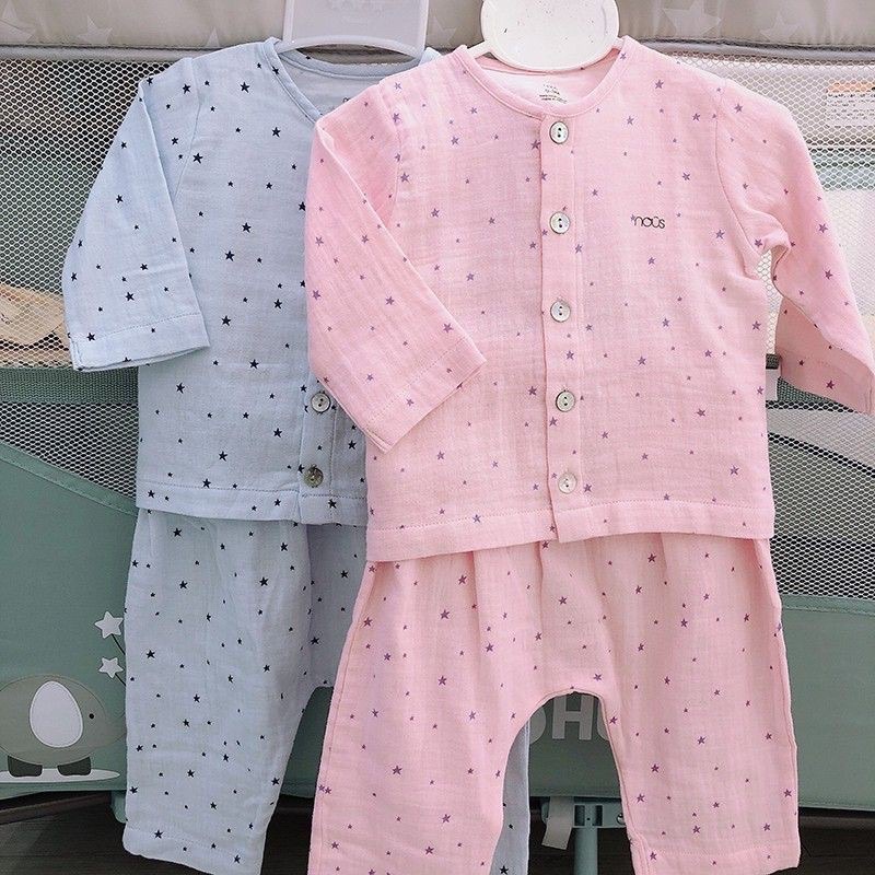 Nous bộ dài tay xô mềm mát cho bé