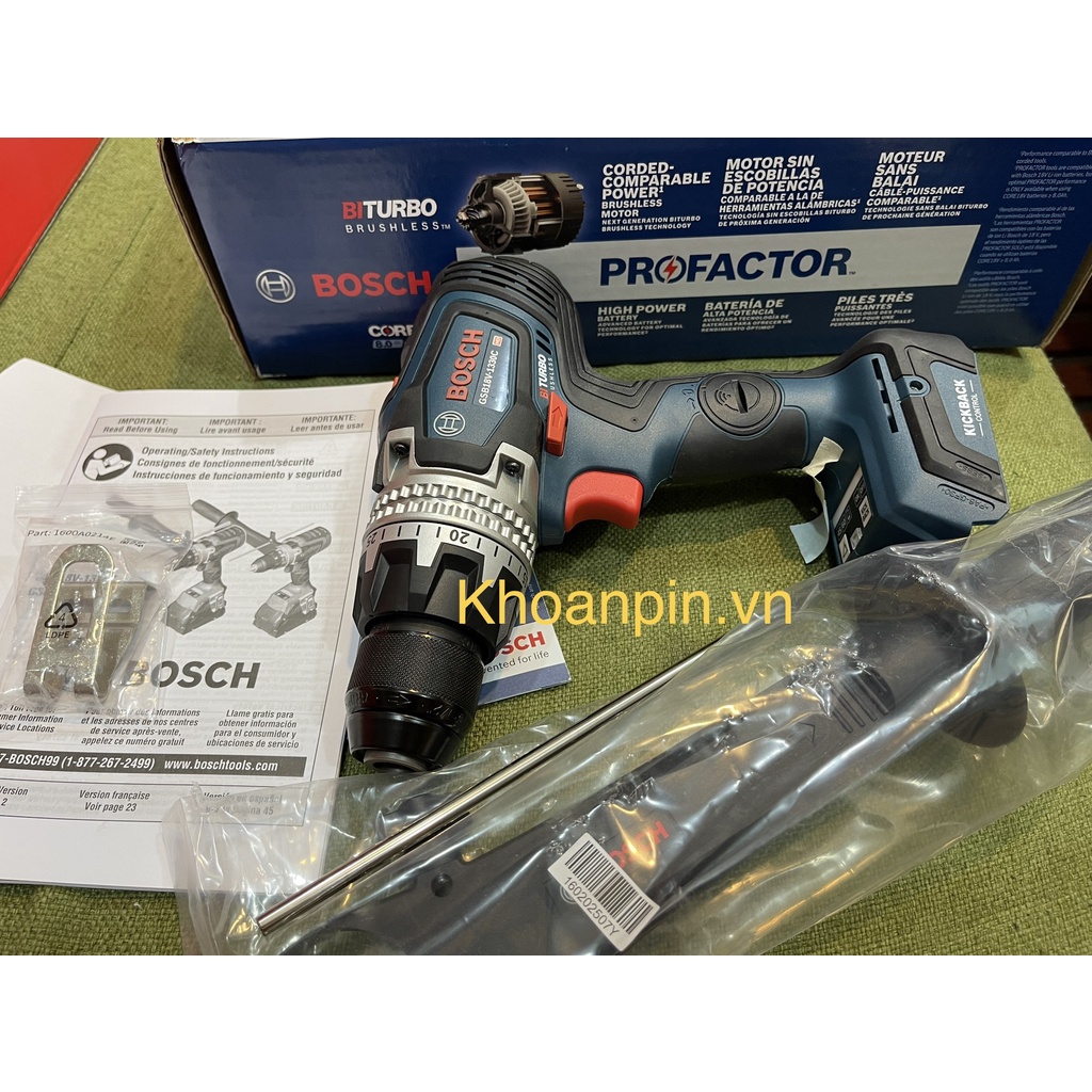 Máy khoan bê tông Bosch GSB18V-1330CN thân máy