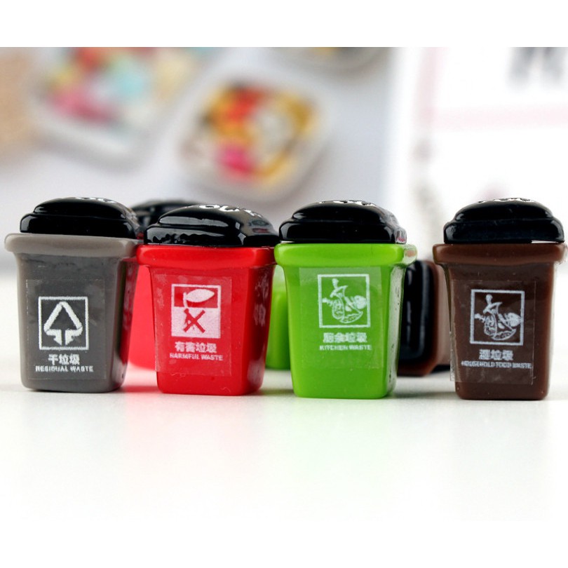 Mô hình thùng rác công cộng trang trí tiểu cảnh quà tặng trang trí
