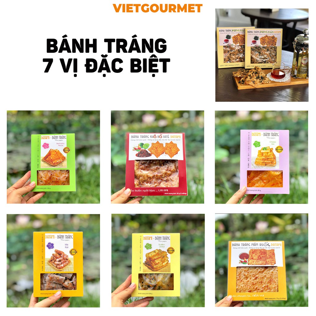 [Mã 267FMCGSALE giảm 8% đơn 500K] Bánh tráng 8 vị đặc biệt - Đặc sản Bánh tráng trộn Long An - Đồ ăn vặt Vietgourmet