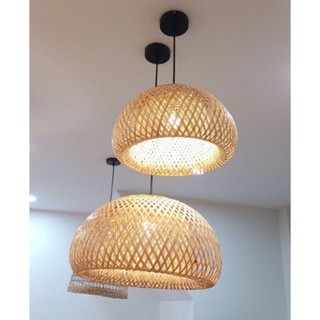 Đèn tre đèn mây tre đèn lồng tre đan hai lớp