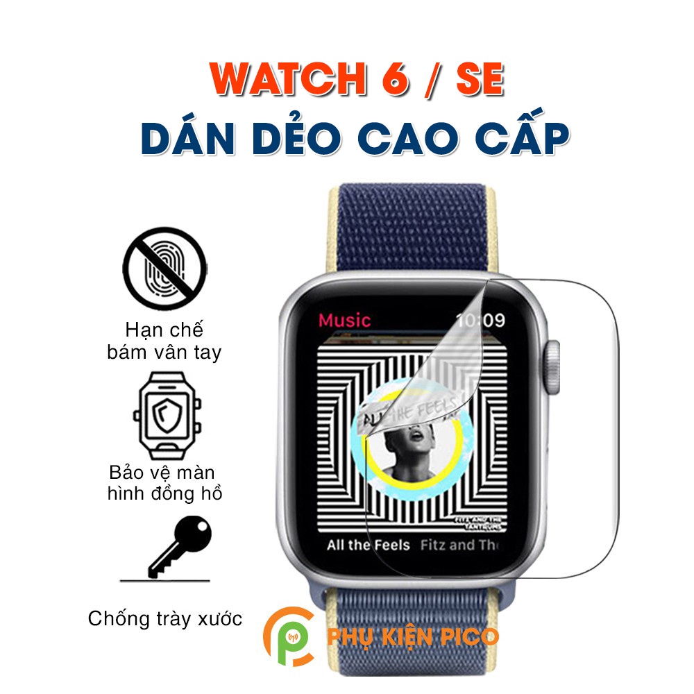 Dán màn hình Apple Watch Series 6/Apple Watch SE 40mm 44mm dẻo trong suốt – Dán dẻo Apple Watch