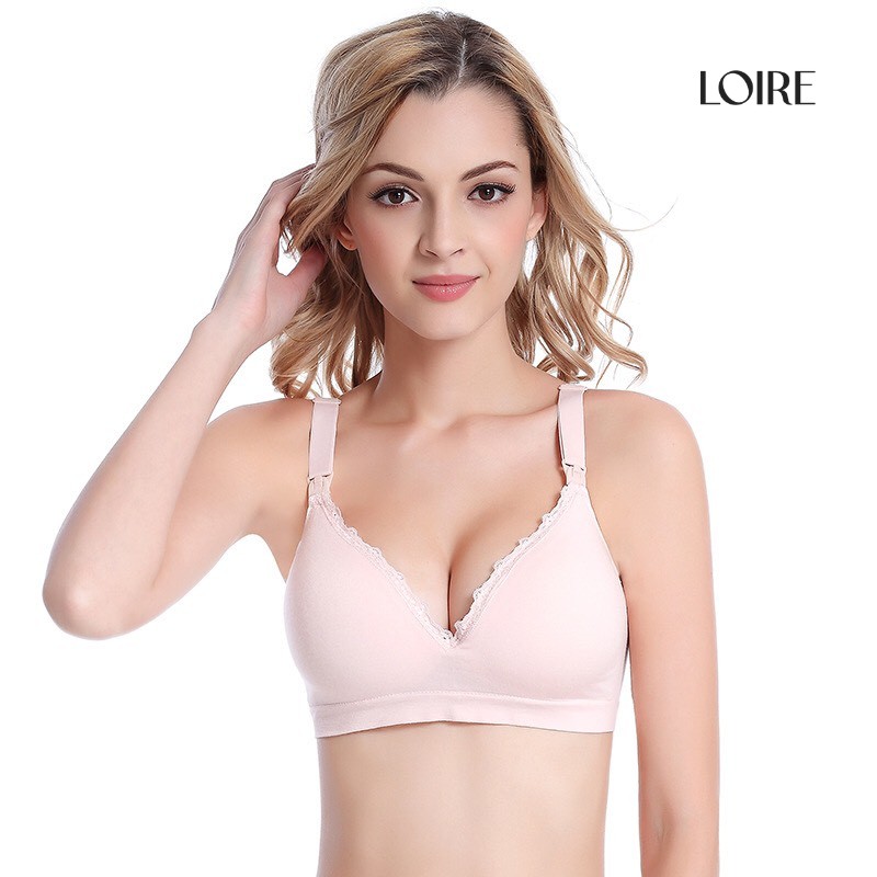 Áo Lót Bầu Viền Ren Loirechic BRB04 với Nút Gài Tiện Lợi cho Bé Bú