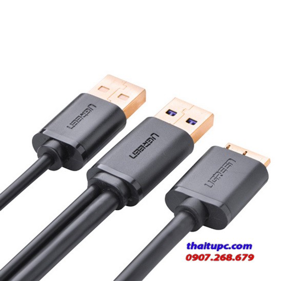 Cable Chữ Y USB 3.0 to Micro B 3.0 Ugreen 10382