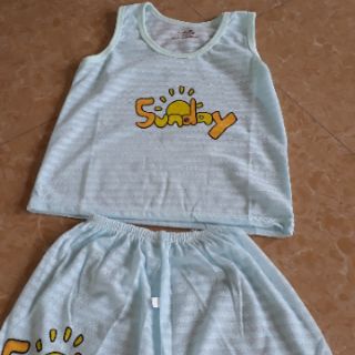 Bộ ba lỗ cotton giấy cho bé