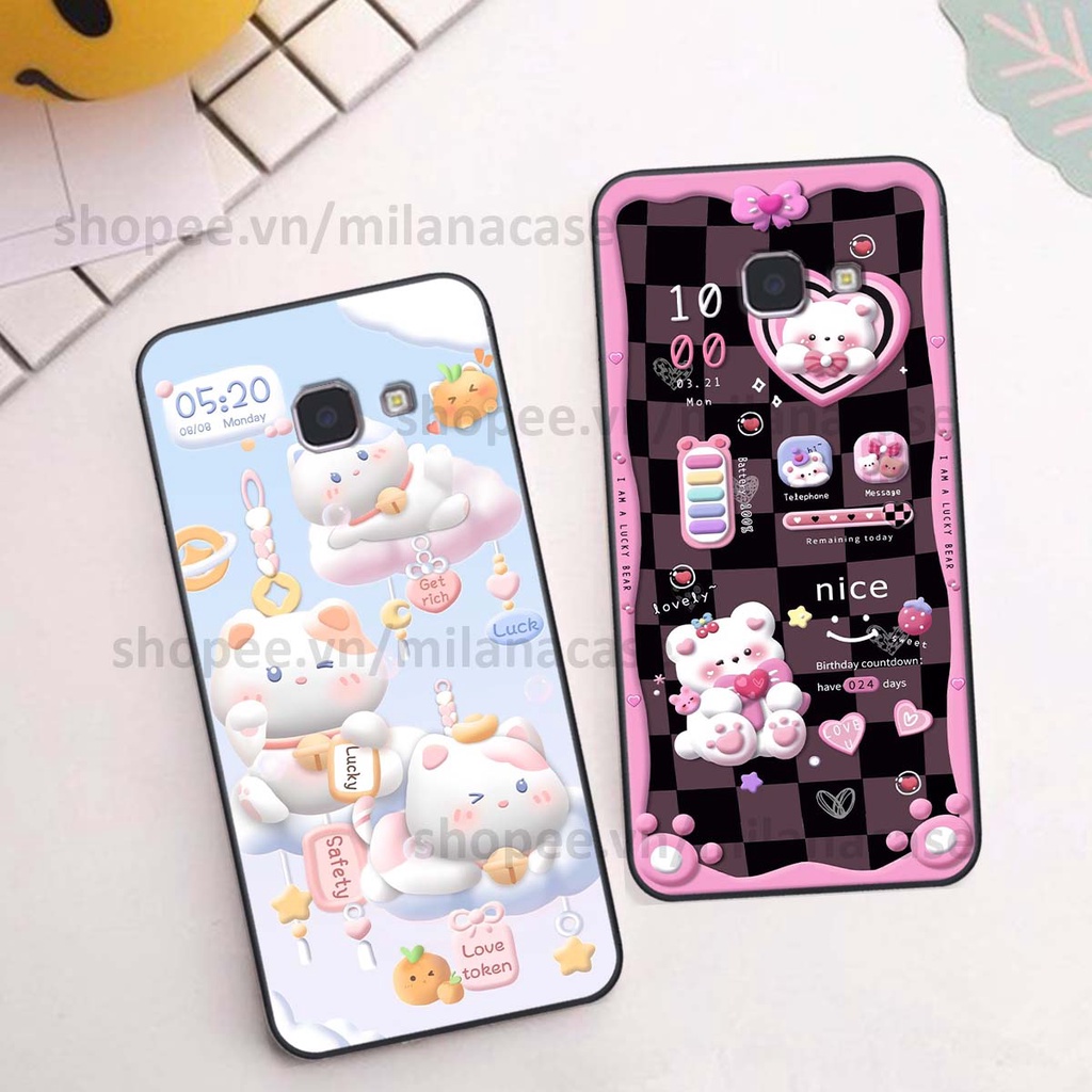 Ốp Samsung J5 Prime hình đồng hồ icon gấu mèo cute cực dễ thương ngộ nghĩnh