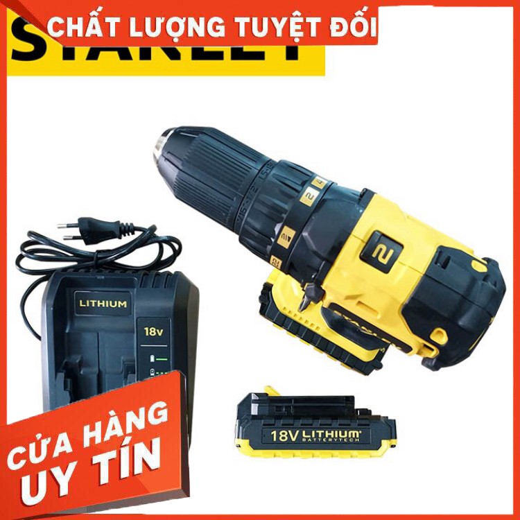 [chính hãng] Máy khoan pin Stanley 18v SBD201D2K-B1 Không chổi than [cam kết chất lượng]