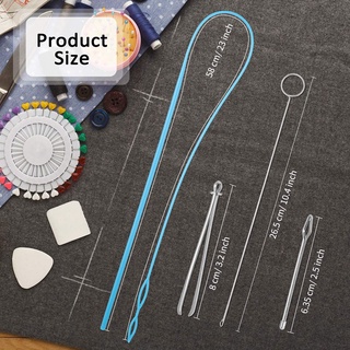 6Pieces Sewing Loop Kit,Loop Turner Hook Flexible Drawstring Threader