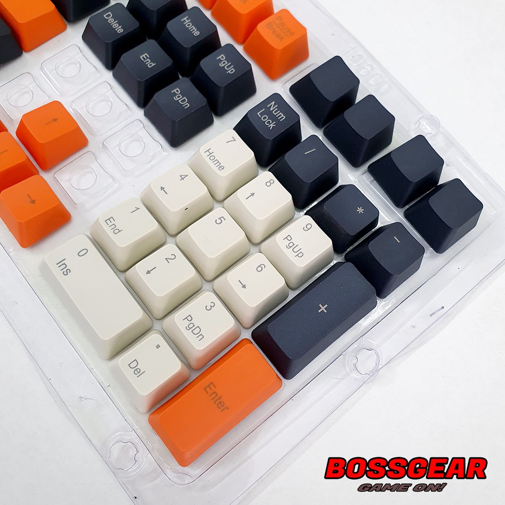 Keycap 108 Phím PBT Dye Sub Màu Carbon ( Thick PBT, OEM Profile, Ansi Layout)