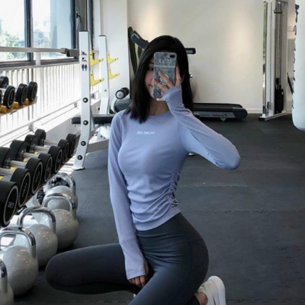 Áo tay dài thun gân tập gym, thể thao, yoga *