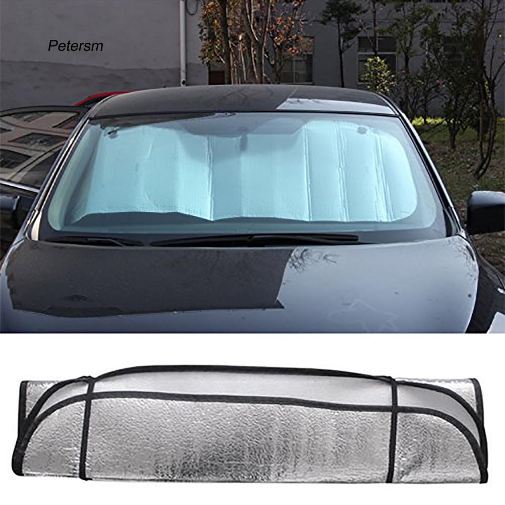 Tấm chắn chống tia UV  kích thước 130x60cm bằng lá nhôm cho cửa chắn gió trước xe hơi kèm giác hút