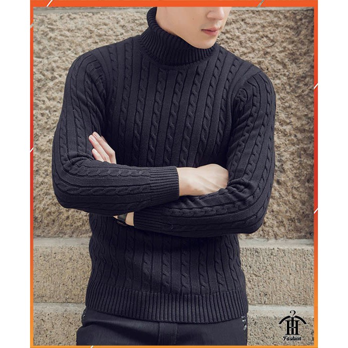 Áo len nam cổ lọ vặn thừng sợi len dày dặn ấm áp kiểu dáng hàn quốc AL114 | BigBuy360 - bigbuy360.vn