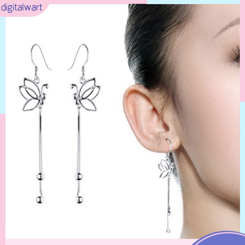 Cặp khuyên tai dành dây dài phối hình cánh bướm sang trọng thời trang dành cho nữ