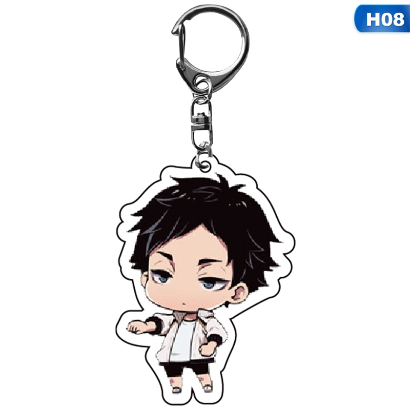 Móc khóa mặt nhân vật anime Haikyuu bằng acrylic đáng yêu