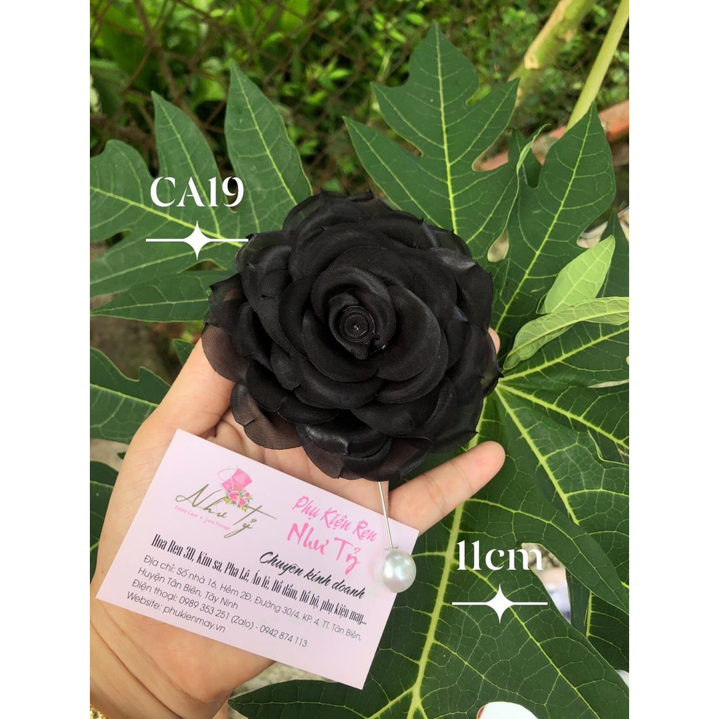 cài áo hoa hồng cách nhon 11cm