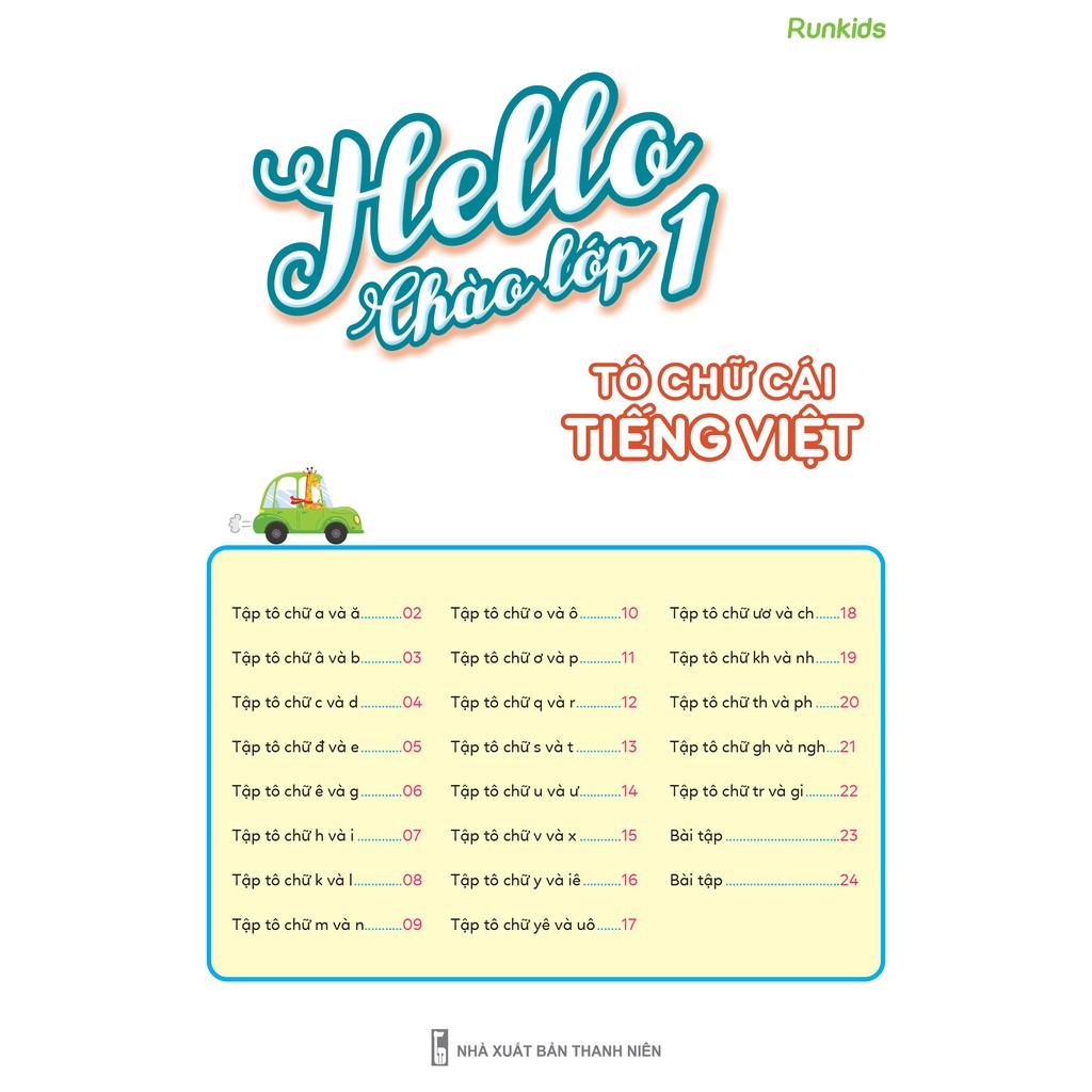 Sách Hello Chào lớp 1 – Tô chữ cái tiếng Việt