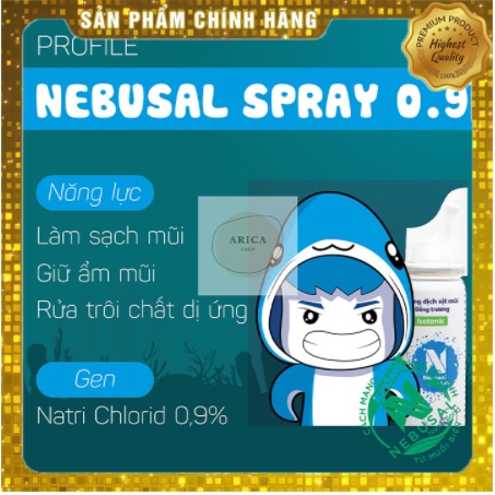 Xịt Mũi Nebusal 0.9%  vệ sinh mũi hàng ngày