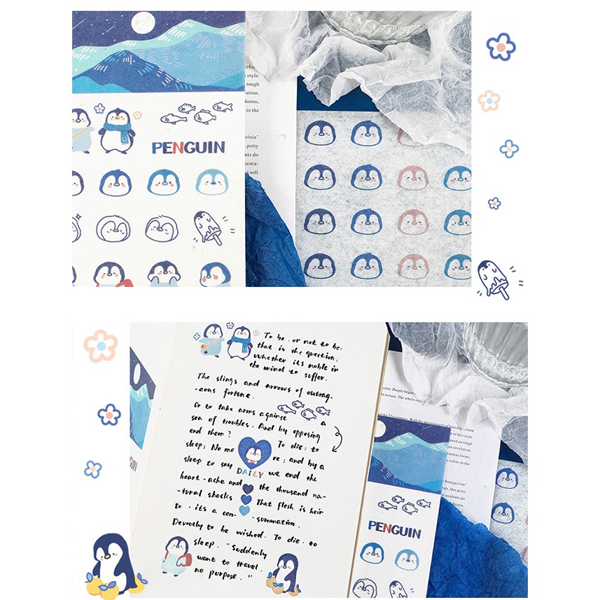 Sticker Dán Sổ Trang Trí Papermore Blue Garden Bắc Cực | ST036