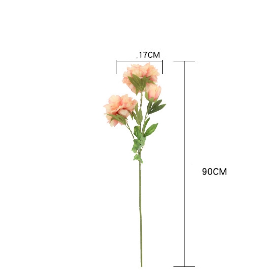 1 cành hoa Mẫu Đơn SIZE CỰC TO dài 90cm, gồm 2 bông 1 nụ - hoa giả giống thật